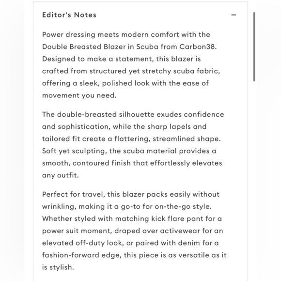 Carbon38 Navy Blue Double Breasted Blazer in Scuba M - Picture 9 of 9